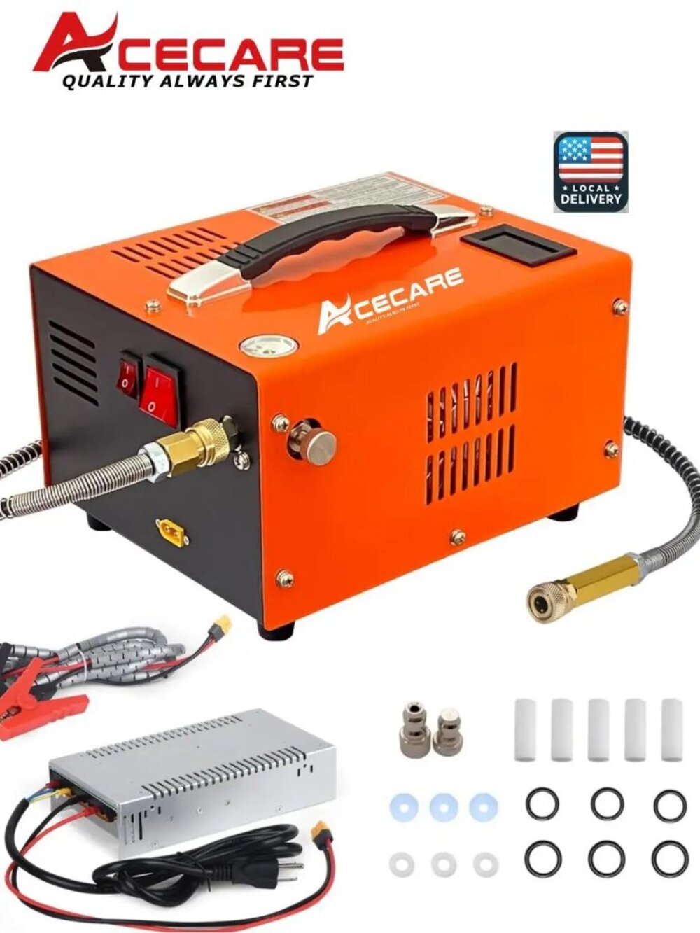 ACECARE 300Bar 12V PCP Air Compressor 4500Psi High Pressure Compressor